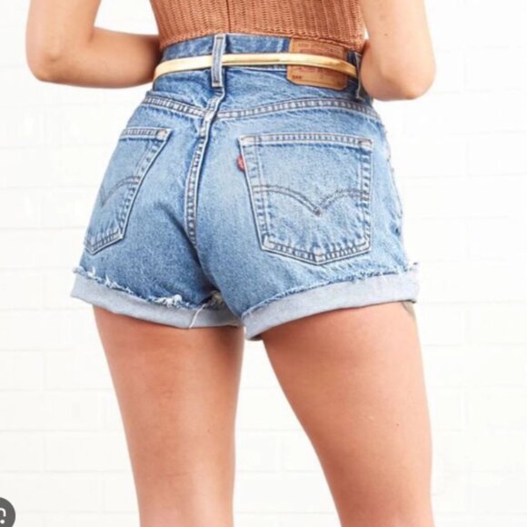 Levi’s 501 Premium Distressed Denim Cut-Off Shorts W24‎ - Picture 1 of 15